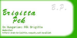 brigitta pek business card