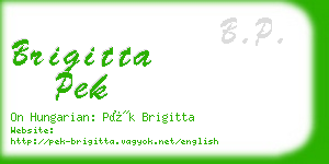 brigitta pek business card